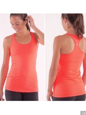 lululemon athletica coral racerback performance tank Size 8